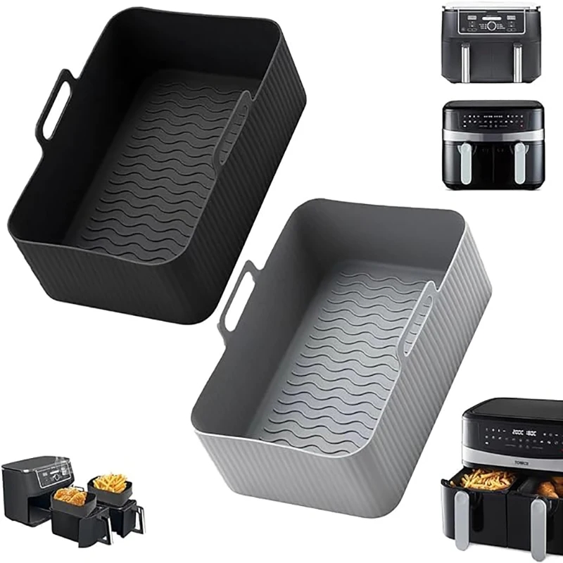 Air Fryer Silicone Pot Liner - エアフライヤーアクセサリー、シリコンバスケット、オーブンベーキングトレイ、ポットライナー、スチーマー、ローストラック、エアフライヤー