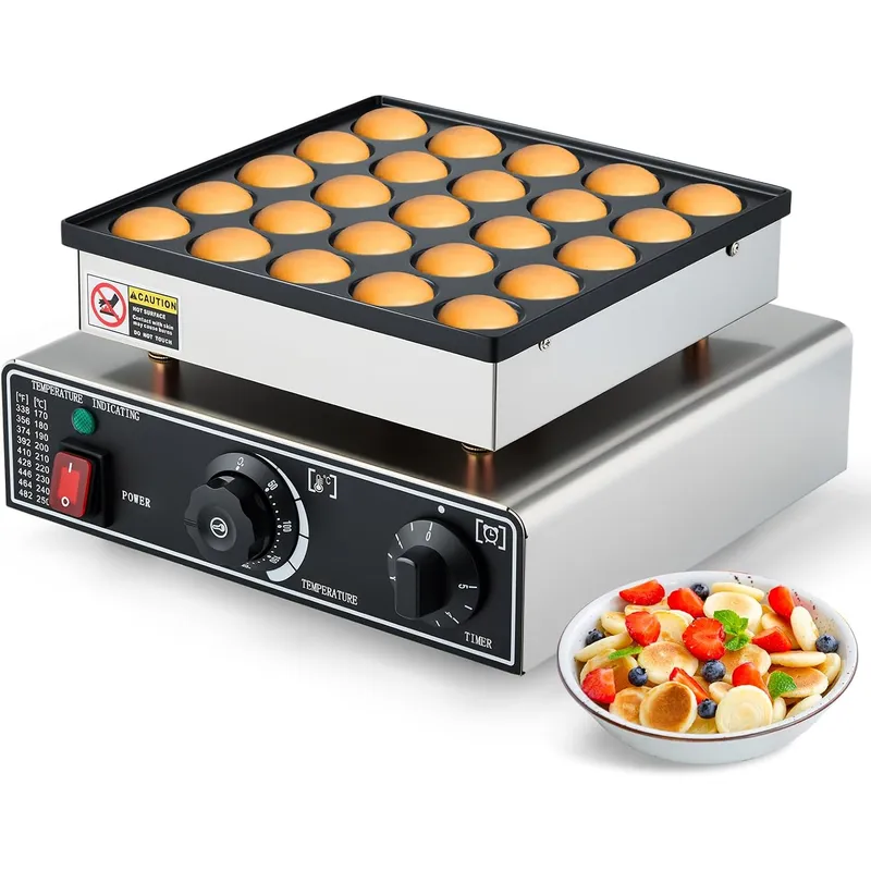 Mini Waffle Maker Machine - ミニパンケーキメーカー 業務用 25個 ダッチマフィンマシン 950W ワッフルメーカー