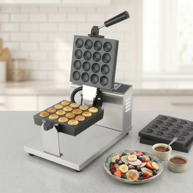 ノンスティックポッフェルチェマシン 16穴 業務用 ダッチミ - Mini Waffle Maker Machine のレビューと価格