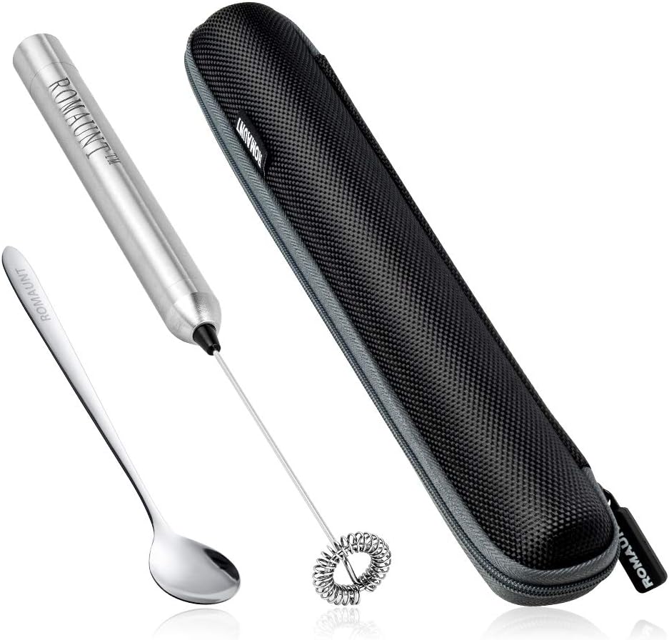 ハンドヘルドミルク泡立て器電池式ポータブルステンレス鋼製泡立 - Electric Milk Frother Handheld のレビューと価格