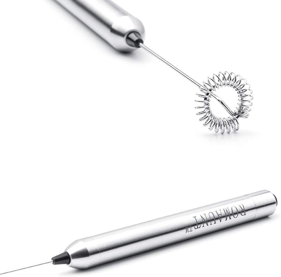 ハンドヘルドミルク泡立て器電池式ポータブルステンレス鋼製泡立 - Electric Milk Frother Handheld のレビューと価格