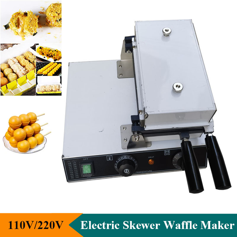 電気ノンスティック串ワッフルメーカーマシンたこ焼きボール型ワ - Mini Waffle Maker Machine のレビューと価格