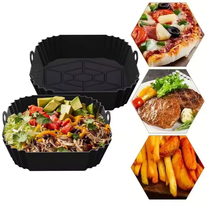 シリコン製エアフライヤーポットトレイ（ハンドル付き）1個、ス - Air Fryer Silicone Pot Liner のレビューと価格