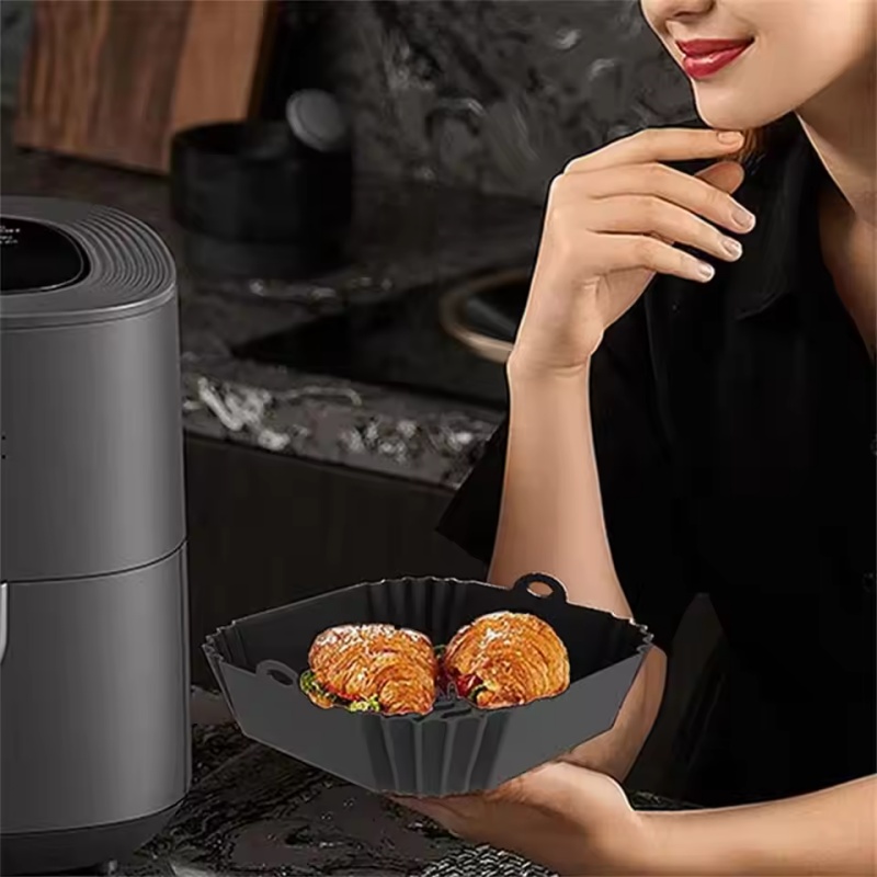 シリコン製エアフライヤーポットトレイ（ハンドル付き）1個、ス - Air Fryer Silicone Pot Liner のレビューと価格