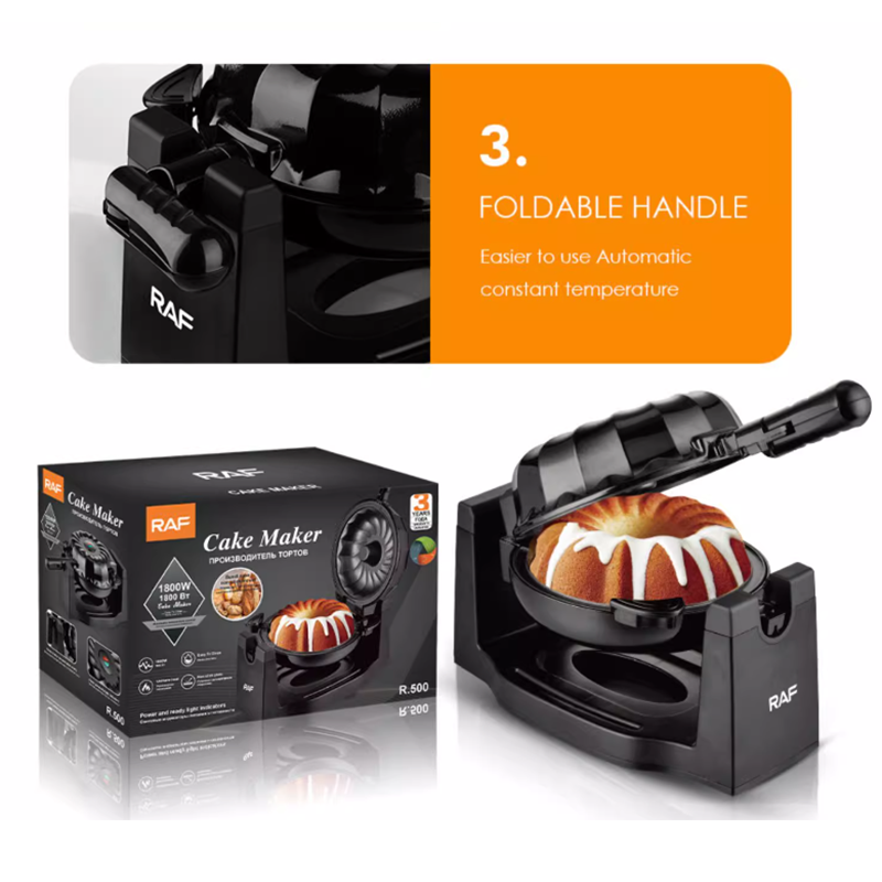 最新の高品質電動回転式ラババンデュートケーキメーカー回転式バ - Mini Waffle Maker Machine のレビューと価格